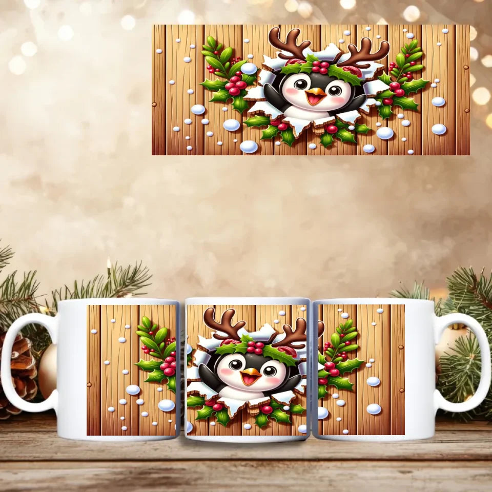 3D Kerstfiguren Mok – Kerstmok met 3D-kerstfiguren design (keuze uit afbeeldingen)