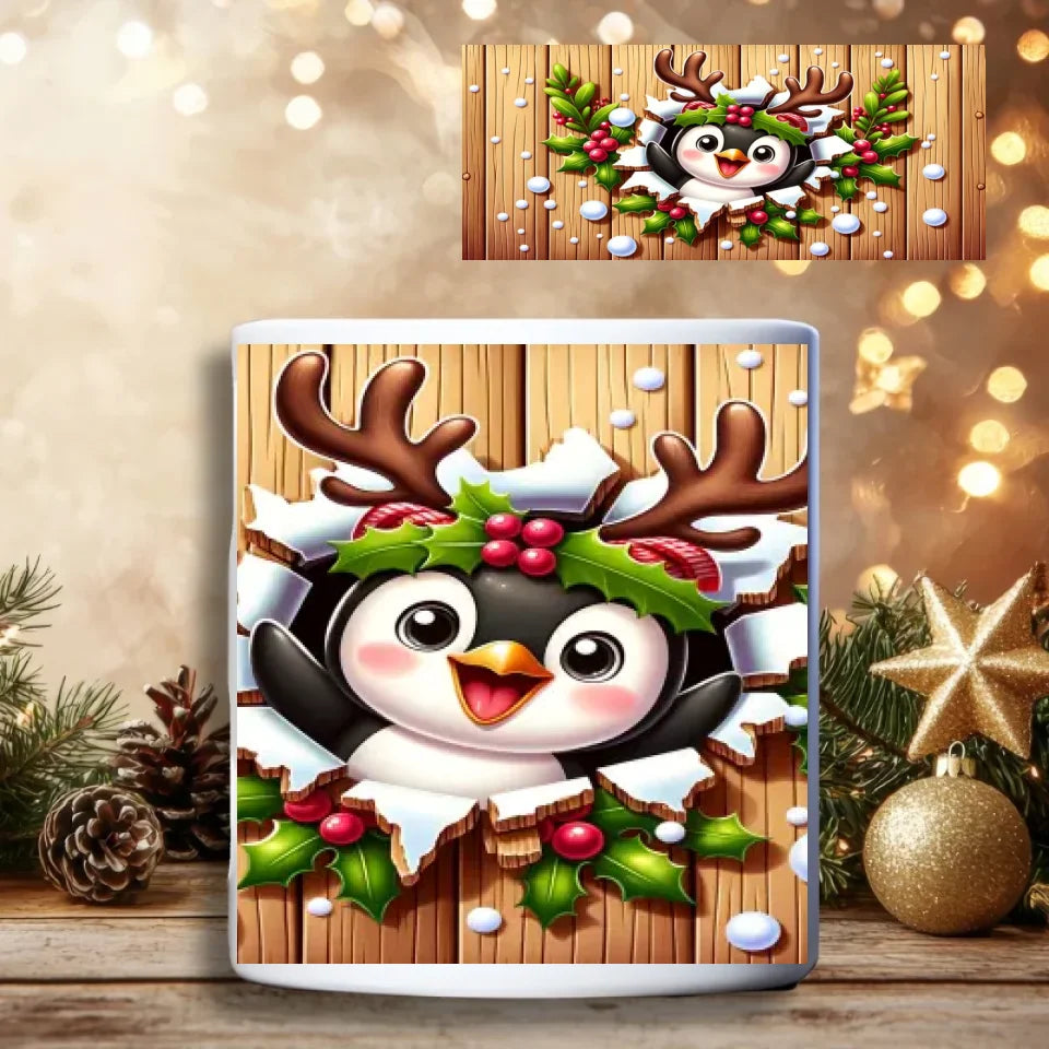 3D Kerstfiguren Mok – Kerstmok met 3D-kerstfiguren design (keuze uit afbeeldingen)