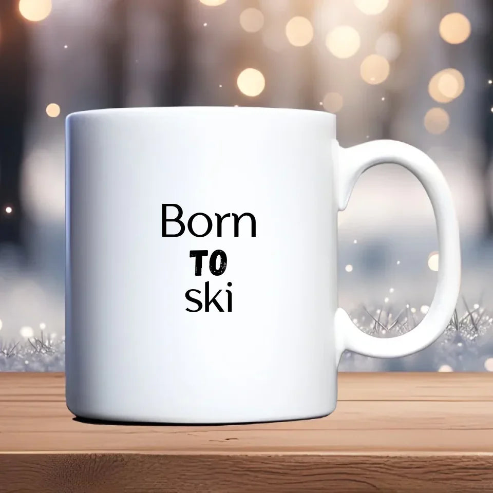 Gezin met ski's Beker – persoonlijk cadeau voor gezin met skibeeld – debekershop.nl