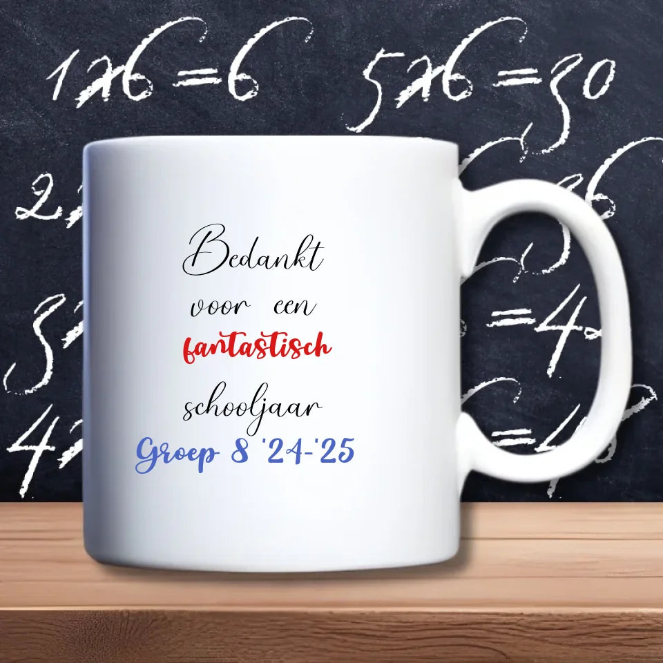 Best teacher ever – gepersonaliseerde beker met waarderende tekst voor juf of meester | Debekershop.nl