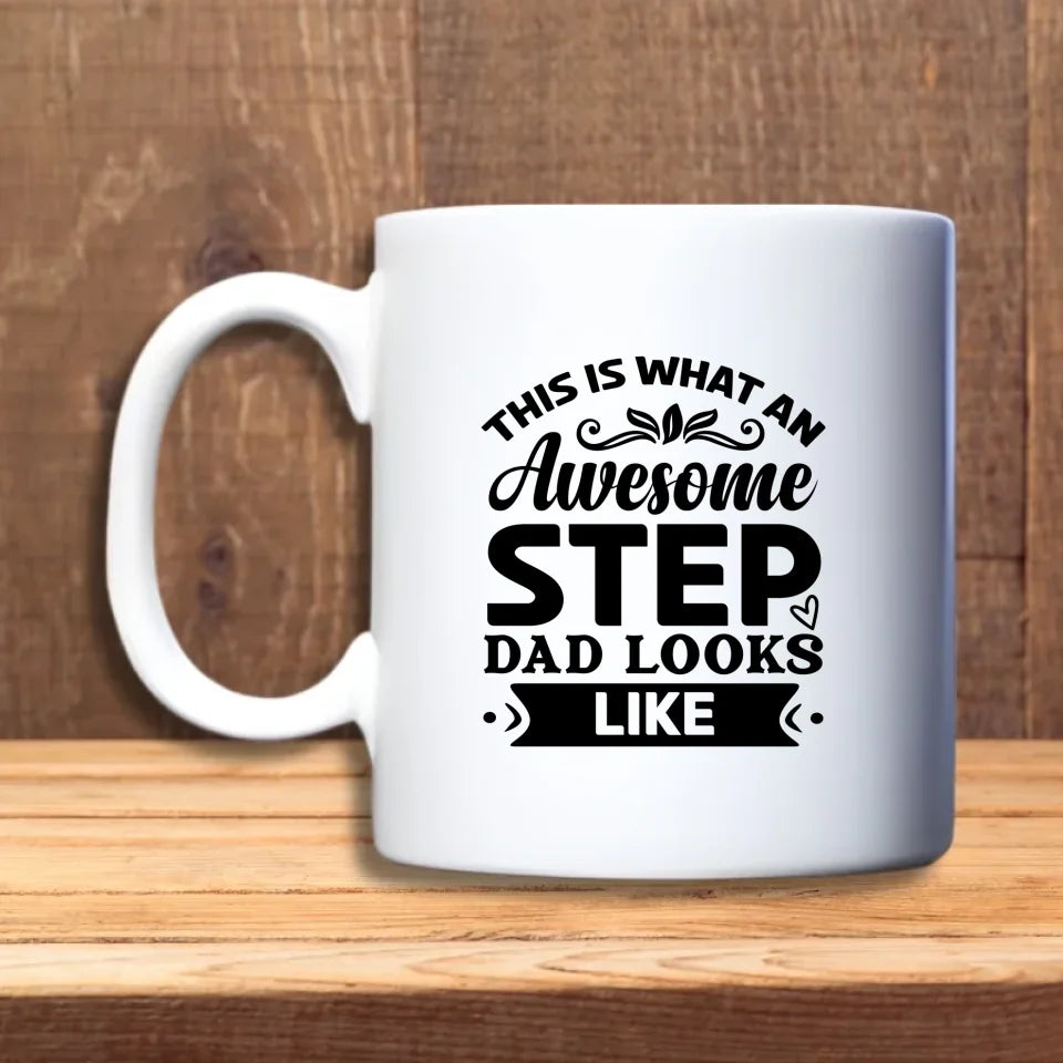 Step Dad (Bonusvader) Beker – Persoonlijk cadeau voor bonusvader - Gepersonaliseerde mok