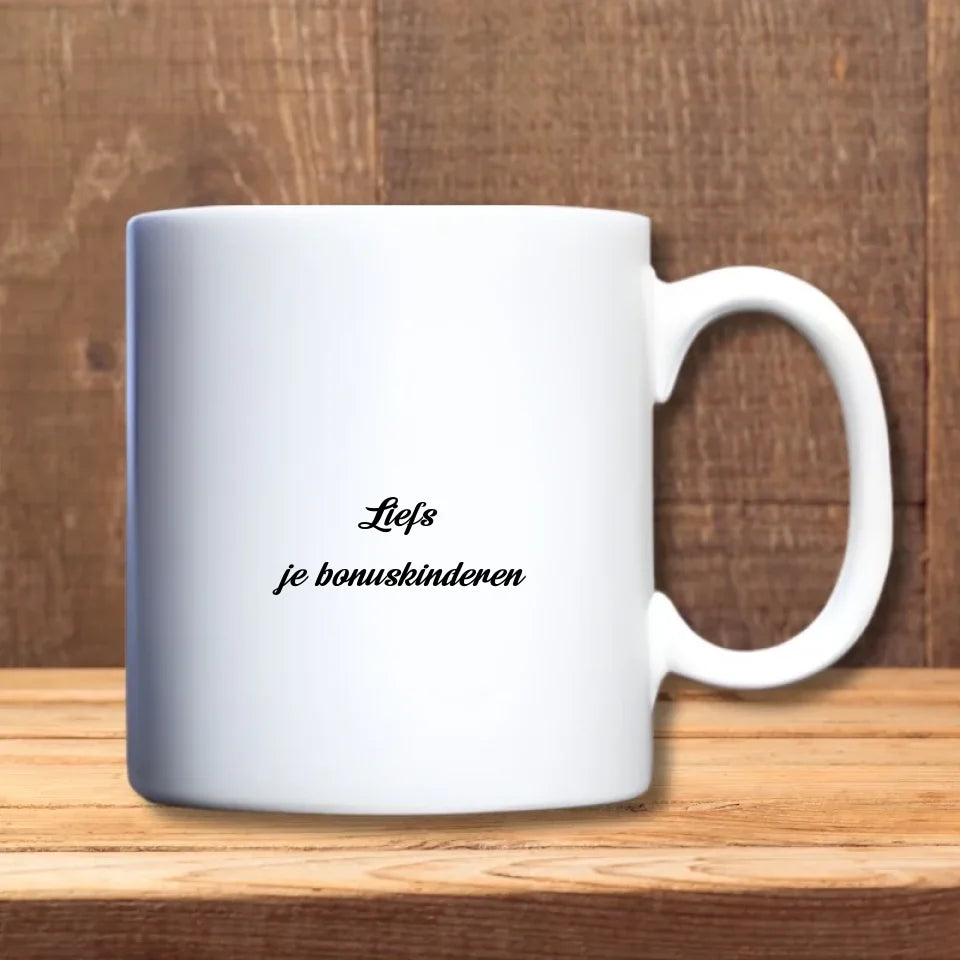 Step Dad (Bonusvader) Beker – Persoonlijk cadeau voor bonusvader - Gepersonaliseerde mok