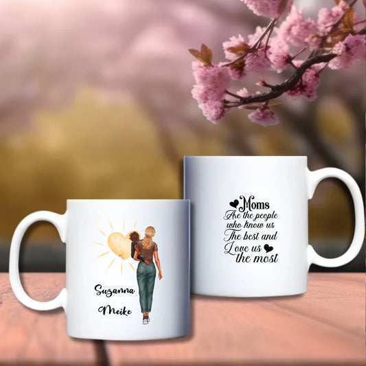 Moeder met kind op heup Beker – persoonlijk cadeau voor moeder met kind – debekershop.nl