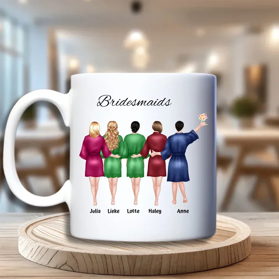 Bruidsmeisjes Beker – persoonlijk cadeau voor bruidsmeisjes – debekershop.nl - mok