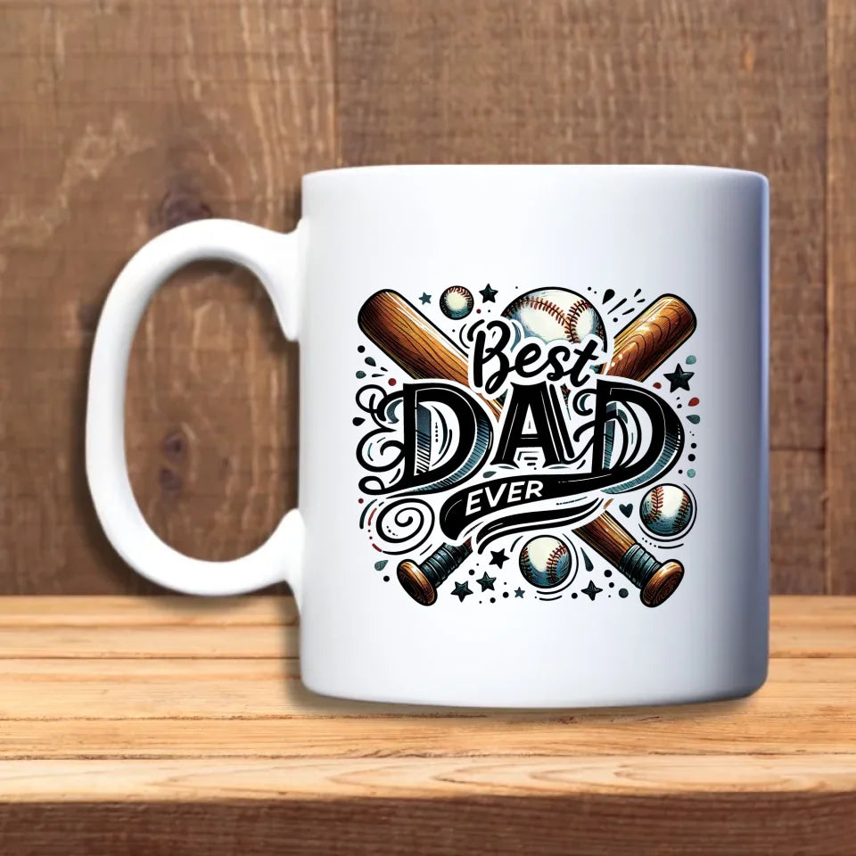 Sportieve Best Dad Ever Beker – Gepersonaliseerd cadeau voor papa