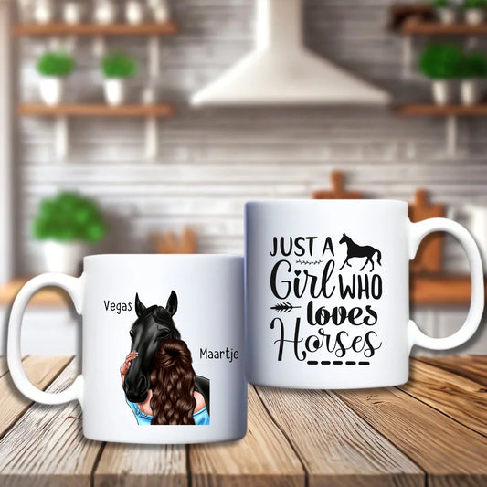 Meisje met paard Beker – persoonlijk cadeau voor paardenliefhebbers – debekershop.nl