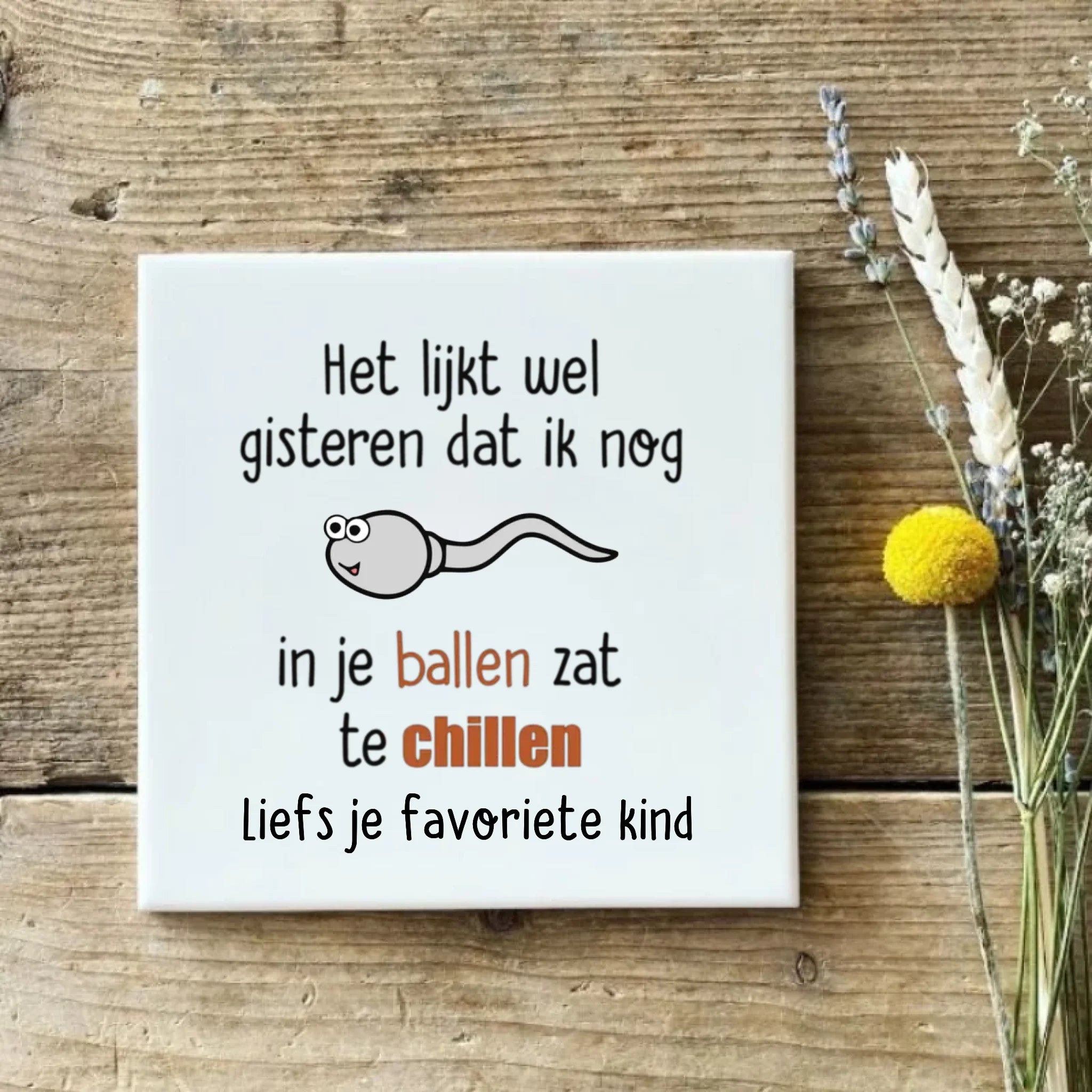 Het lijkt wel gisteren - Vaderdagcadeau - Gepersonaliseerde tegel - Debekershop.nl