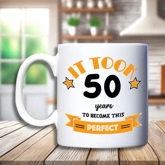 It took [leeftijd] years to become this perfect - Beker - verjaardagscadeau - voor vrouwen en mannen