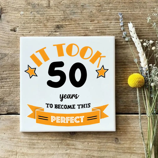 It took [leeftijd] years to become this perfect - Beker - verjaardagscadeau - voor vrouwen en mannen