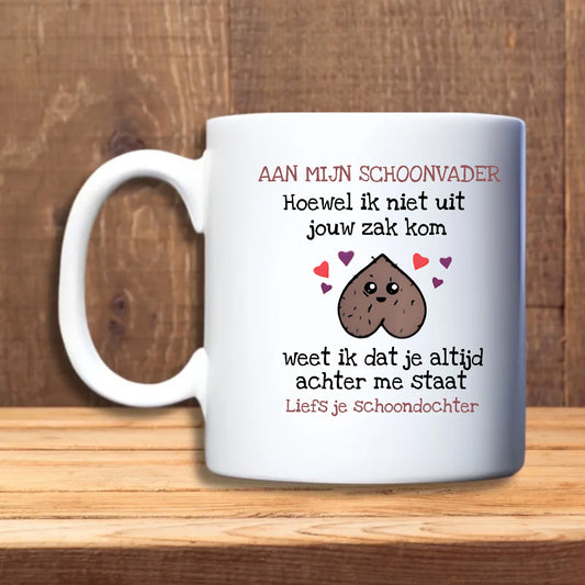 Aan mijn schoonvader mok – persoonlijk cadeau met tekst - humor
