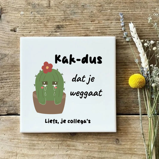 Kak dus dat je weggaat – Humoristische personaliseerbare mok als afscheidscadeau