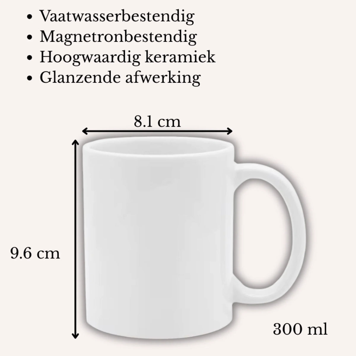 Aan mijn bonusvader beker: afmetingen 9,6 cm hoog, 8,1 cm breed, 300 ml, vaatwasser- en magnetronbestendig