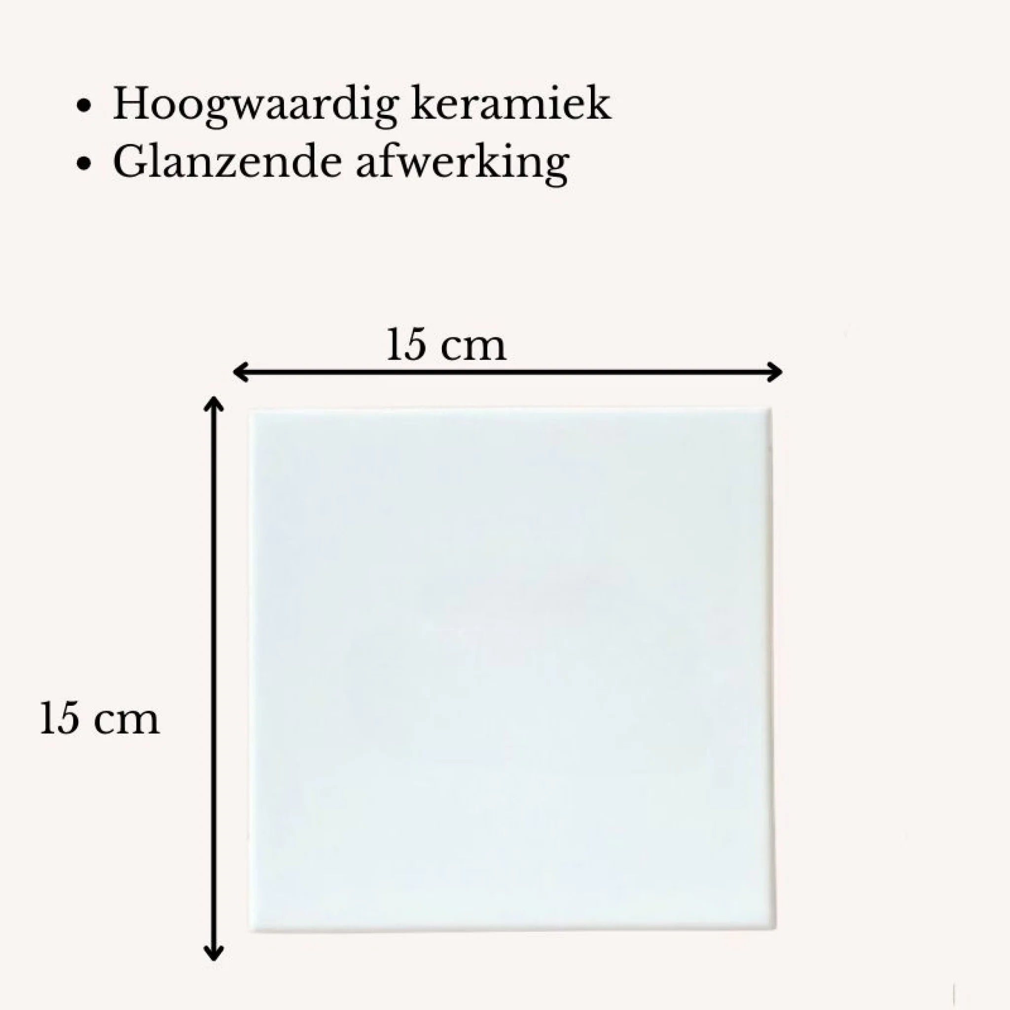 Tegel 15 x 15 cm debekershop.nl gepersonaliseerd