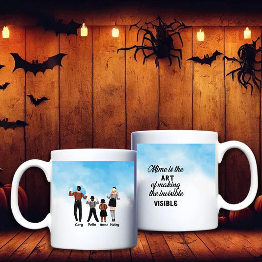 Mime Halloween Family Beker – persoonlijk Halloween cadeau voor gezin – debekershop.nl