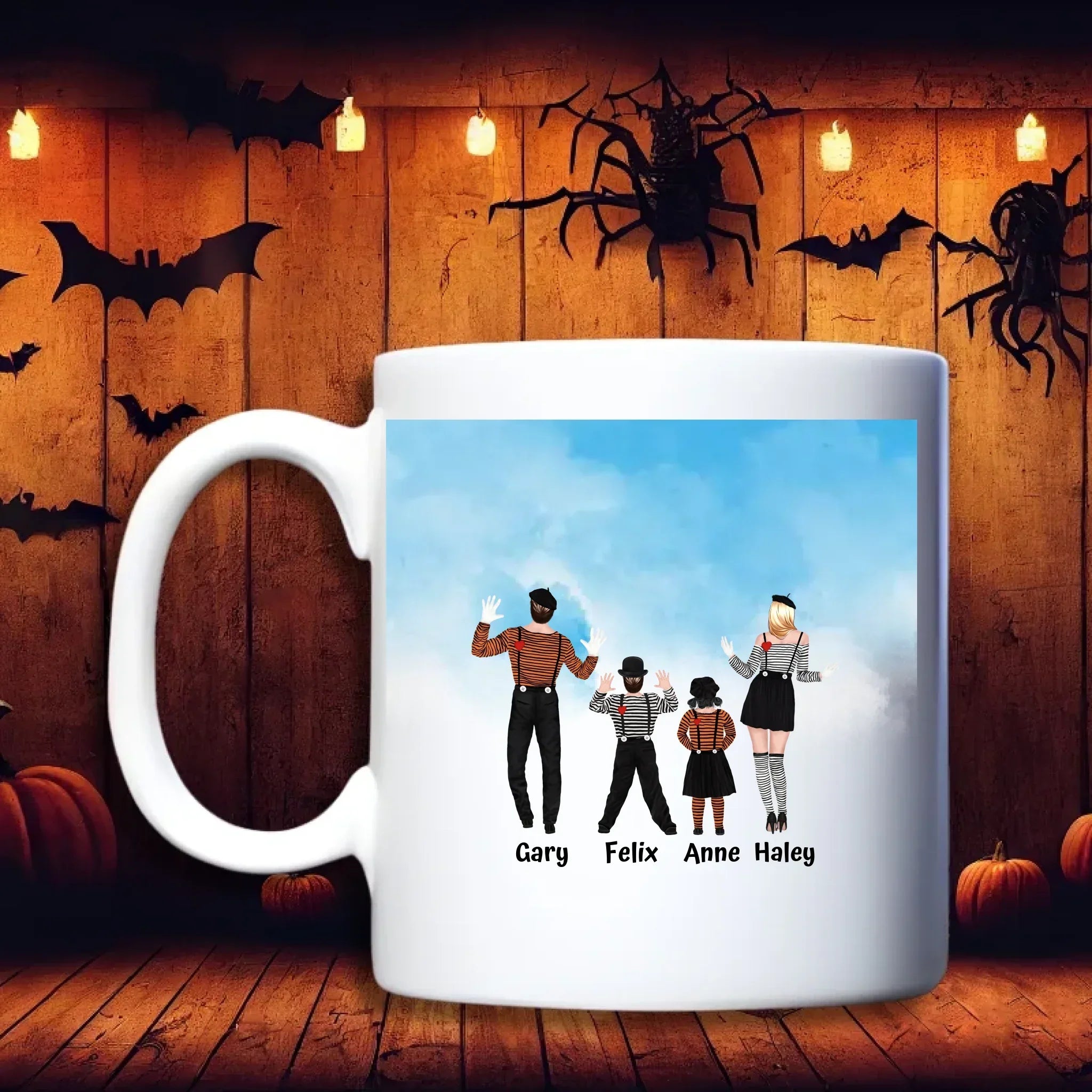 Mime Halloween Family Beker – persoonlijk Halloween cadeau voor gezin – debekershop.nl