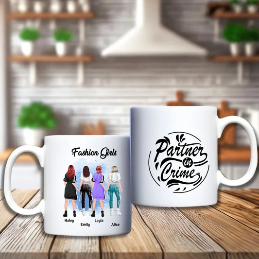 Fashion Girls Beker – persoonlijk cadeau voor vriendinnen met fashion-stijl – debekershop.nl