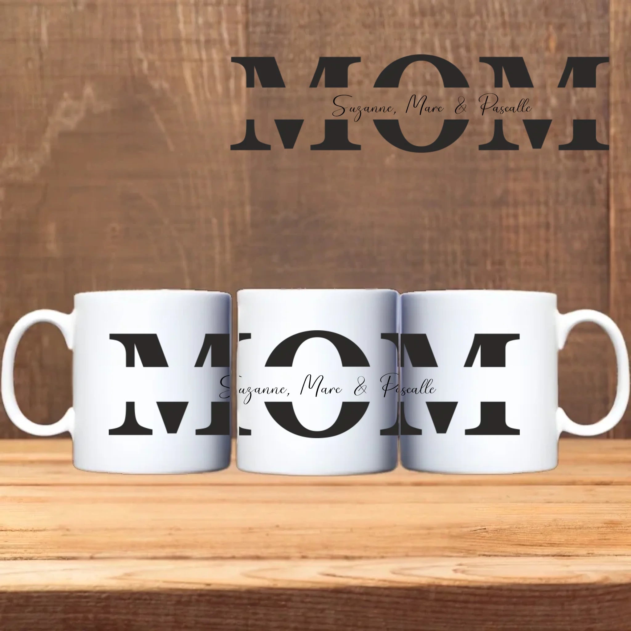 Mom met namen erin Beker – persoonlijk cadeau voor moeder met kindernamen – debekershop.nl