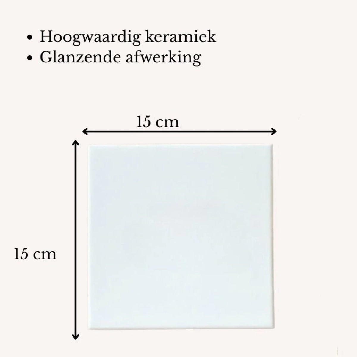 Meisje met hond tegel: afmetingen 15 bij 15 cm, hoogwaardig keramiek met glanzende afwerking