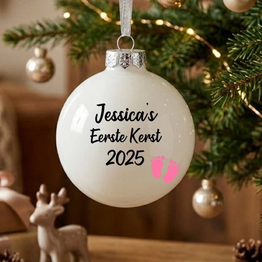 Kerstbal personaliseerbaar met naam FlexMade Kortenhoef
