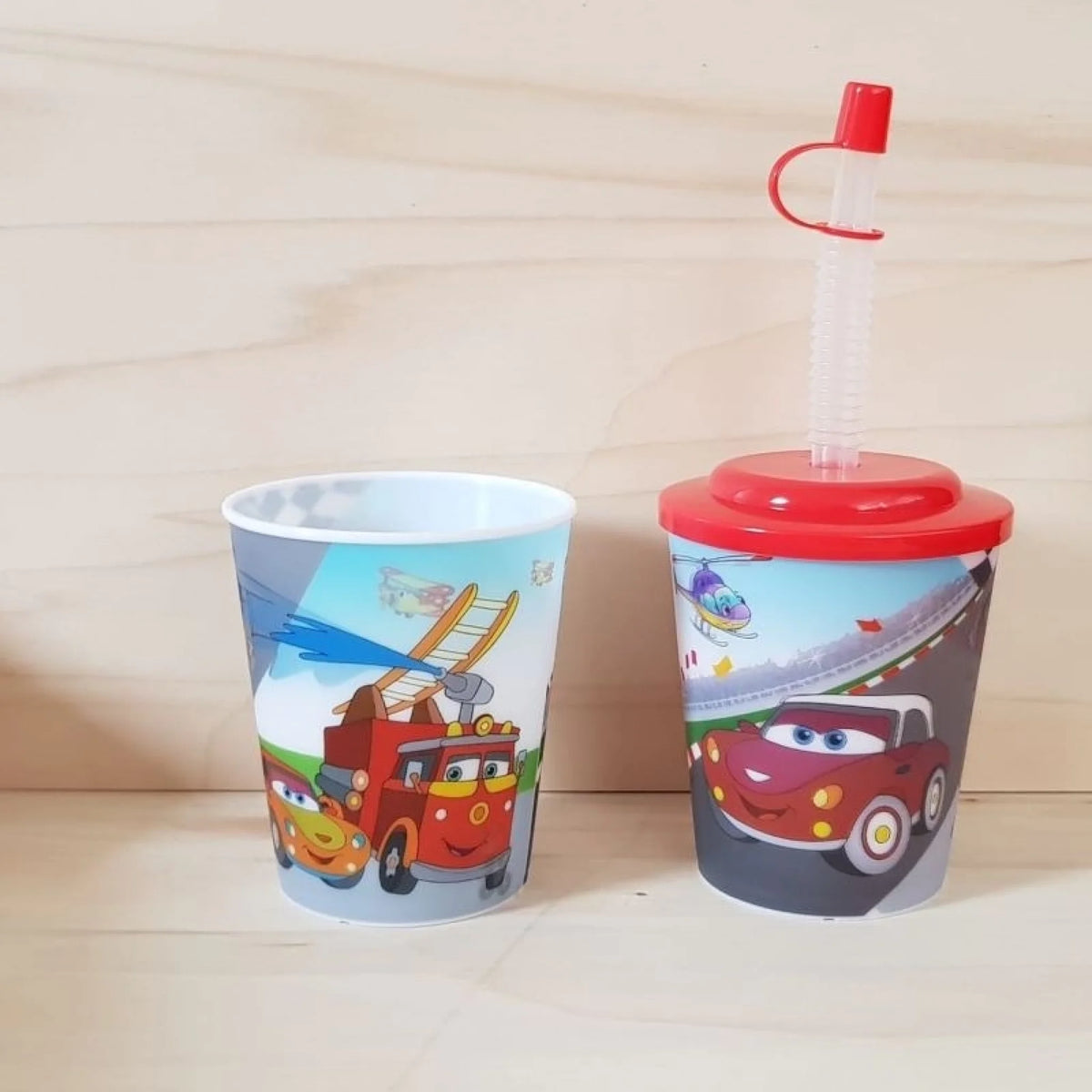 3D-beker met naam, thema Auto, van FlexMade