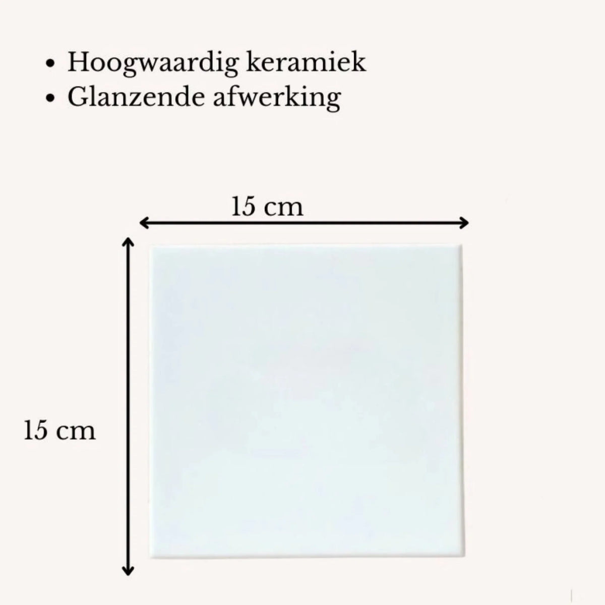 De meeste mensen (opa) tegel: afmetingen 15 bij 15 cm, hoogwaardig keramiek met glanzende afwerking