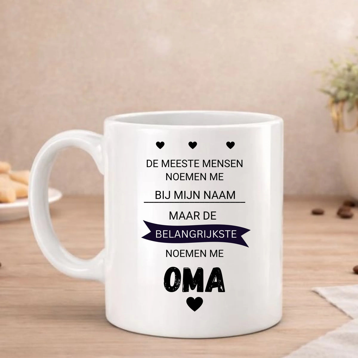 De meeste mensen (oma) beker met tekst De meeste mensen noemen me bij mijn naam, de belangrijkste noemen me Oma, FlexMade
