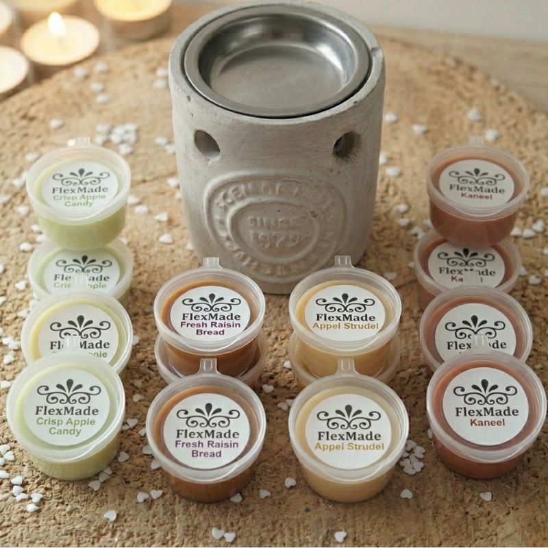 Herfst waxmelt pakket met brander en 16 handgemaakte sojawax melts, gemaakt door FlexMade
