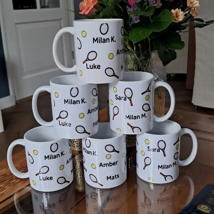 Gepersonaliseerde mokken tennisclub - Portfolio debekershop
